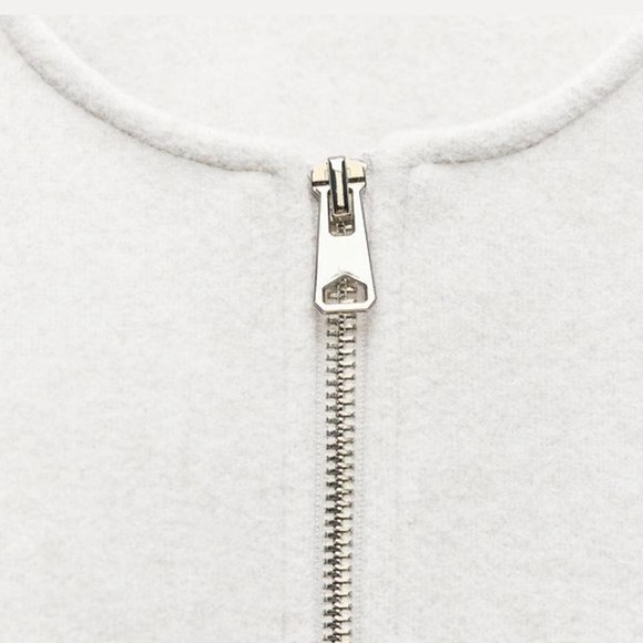 SOFT BOMBER JACKET ECRU - Picture 6 of 11